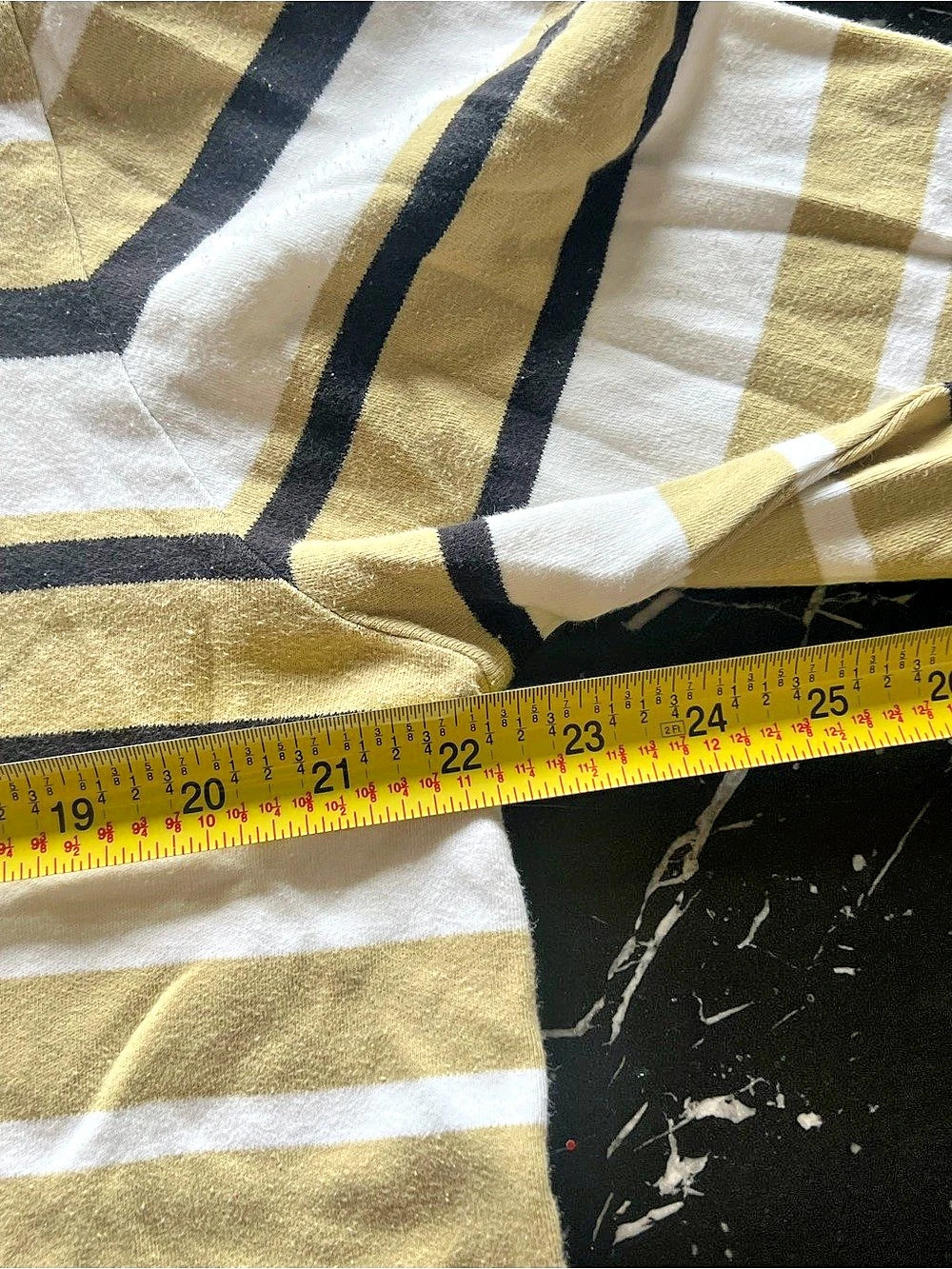 Charter Club Striped Polo in Gold & White Size XL - Picture 8 of 8